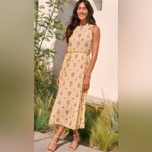 Ann Taylor Yellow and Pink Floral Dress
